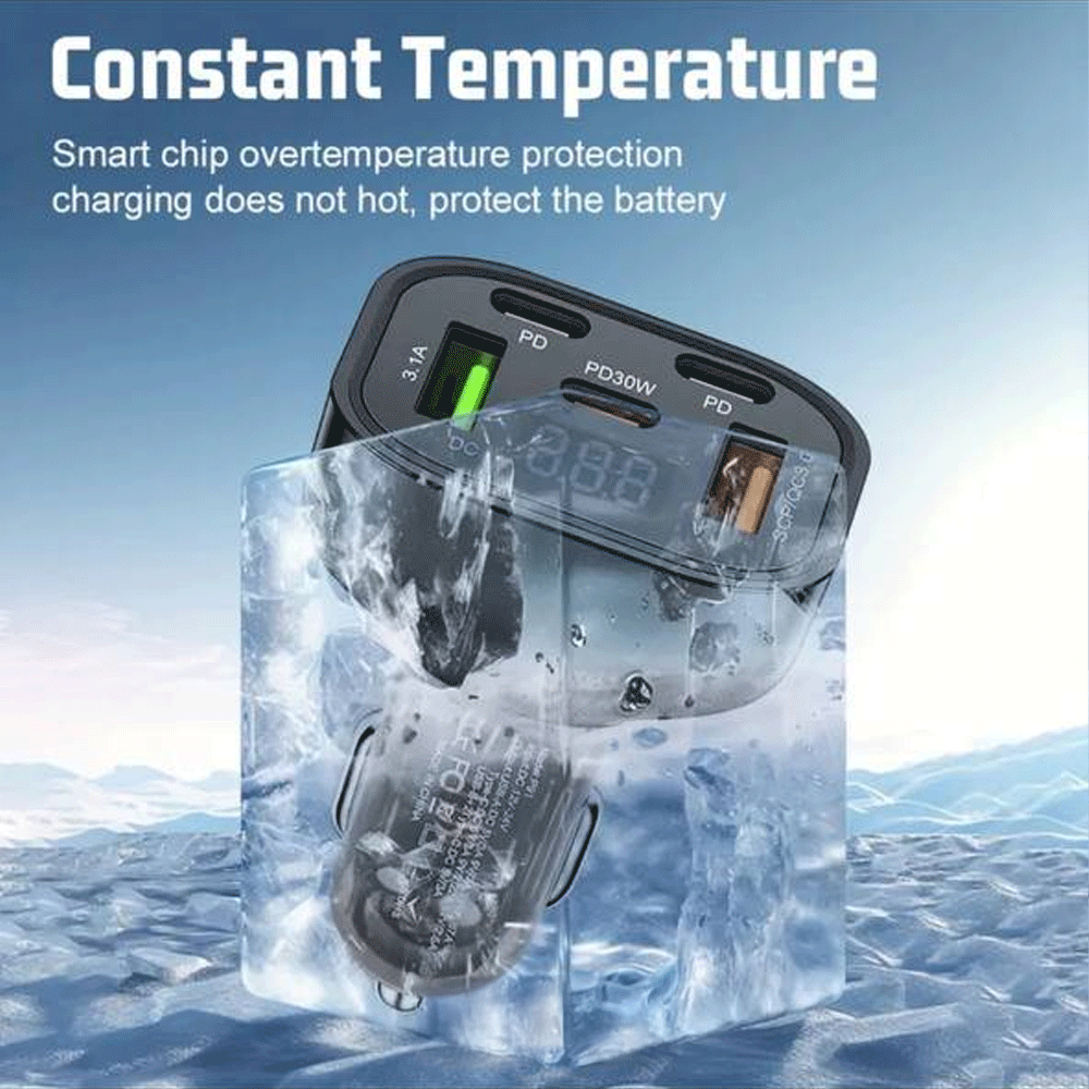 5-in-1 Fast Car Phone Charger